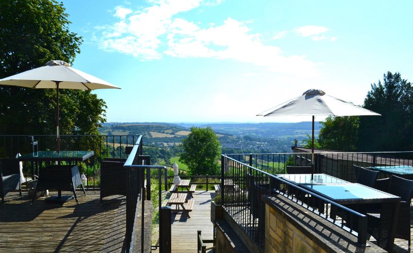 Beer garden at Hare & Hounds in Bath